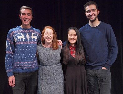 Mark Asfar, Law’17 (far right) with some of his fellow debaters at the 2016 Andrina McCulloch Public Speaking Competition.