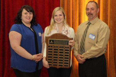 Kate Deakon, Law’16, with Victoria Cadue and Daren Dougall of the Kingston Youth Diversion Program