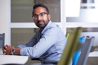 Manoj Dias-Abey, PhD’16, recipient of the 2017 Baker & McKenzie LLP Fellowship (Photo by Greg Black)