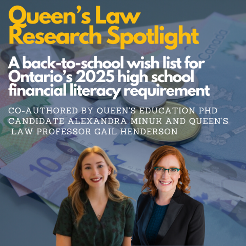 Queen’s Education PhD candidate Alexandra Minuk and Queen’s Law Professor Gail Henderson have co-authored this article published in The Conversation. 