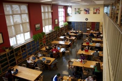 Photo by Julia Lim. The main floor of Lederman Law Library will feature new open study space, study rooms, adaptive technology space and a new washroom following a major renovation this summer. A new bannister will be installed, which was a gift of the class of Law'14.