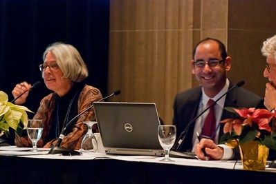 Elizabeth Shilton, Senior Fellow, responds to a question during a previous Queen’s Centre for Law in the Contemporary Workplace event.