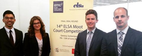 The Queen's Law ELSA moot team in Geneva.