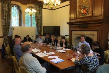 Scholars from Queen’s and Oxford discuss a range of topics from “Authentic Interpretation” to “Law and the Socialist Ideal” and “Justifying the Right of Return” at a collaborative workshop held on the campus of St. John’s College, Oxford, on June 10.